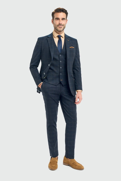 CAVANI TORINO NAVY 3-PIECE SUIT