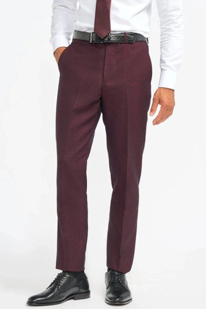 CARIDI WINE CHECK 3-PIECE SUIT