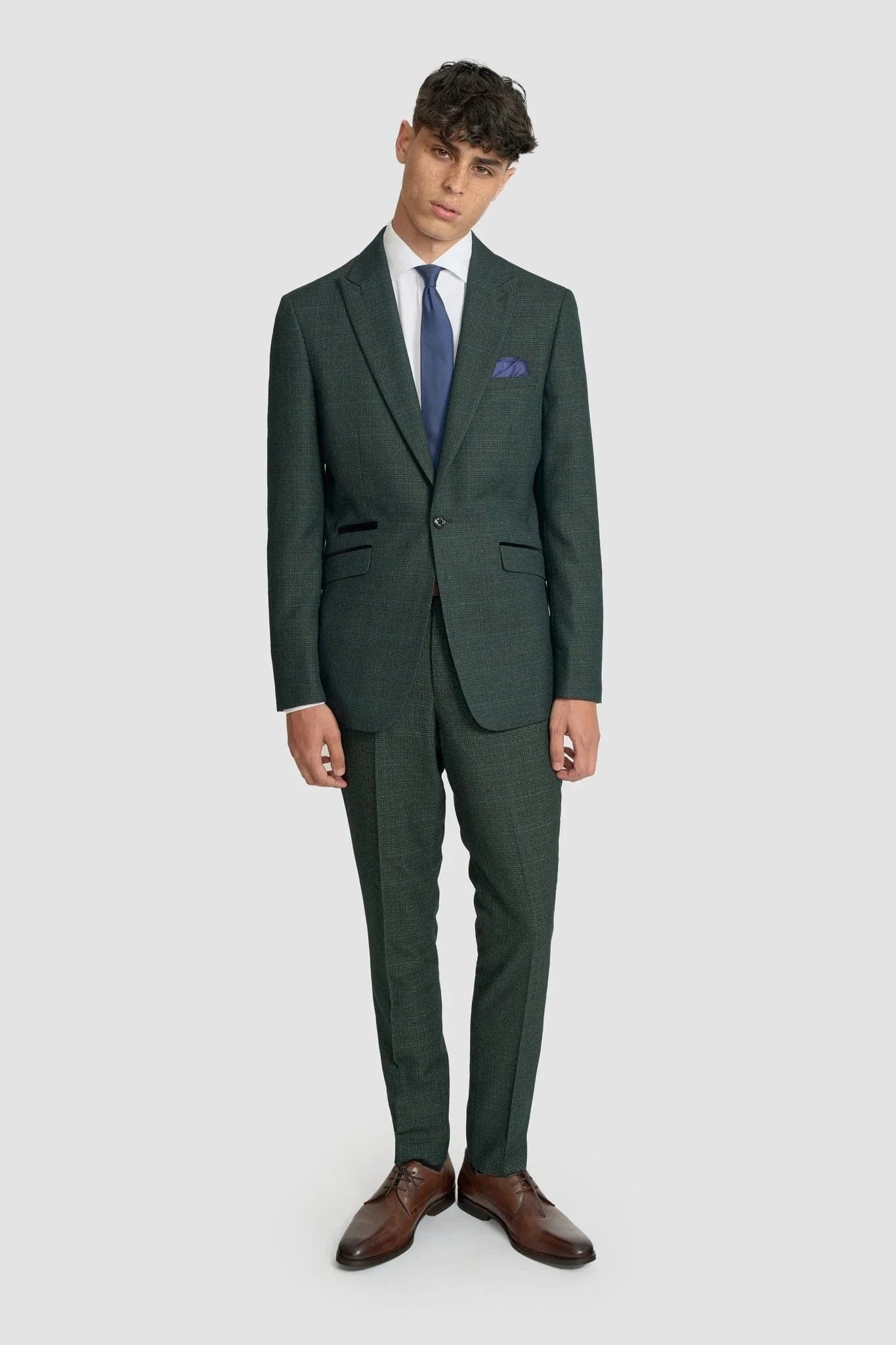 CAVANI CARIDI OLIVE 2-PIECE PROM SUIT