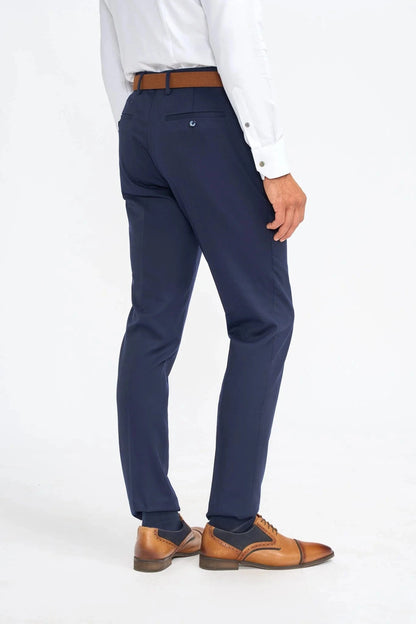 Cavani James Navy Super 130s Wool 3-Piece Suit