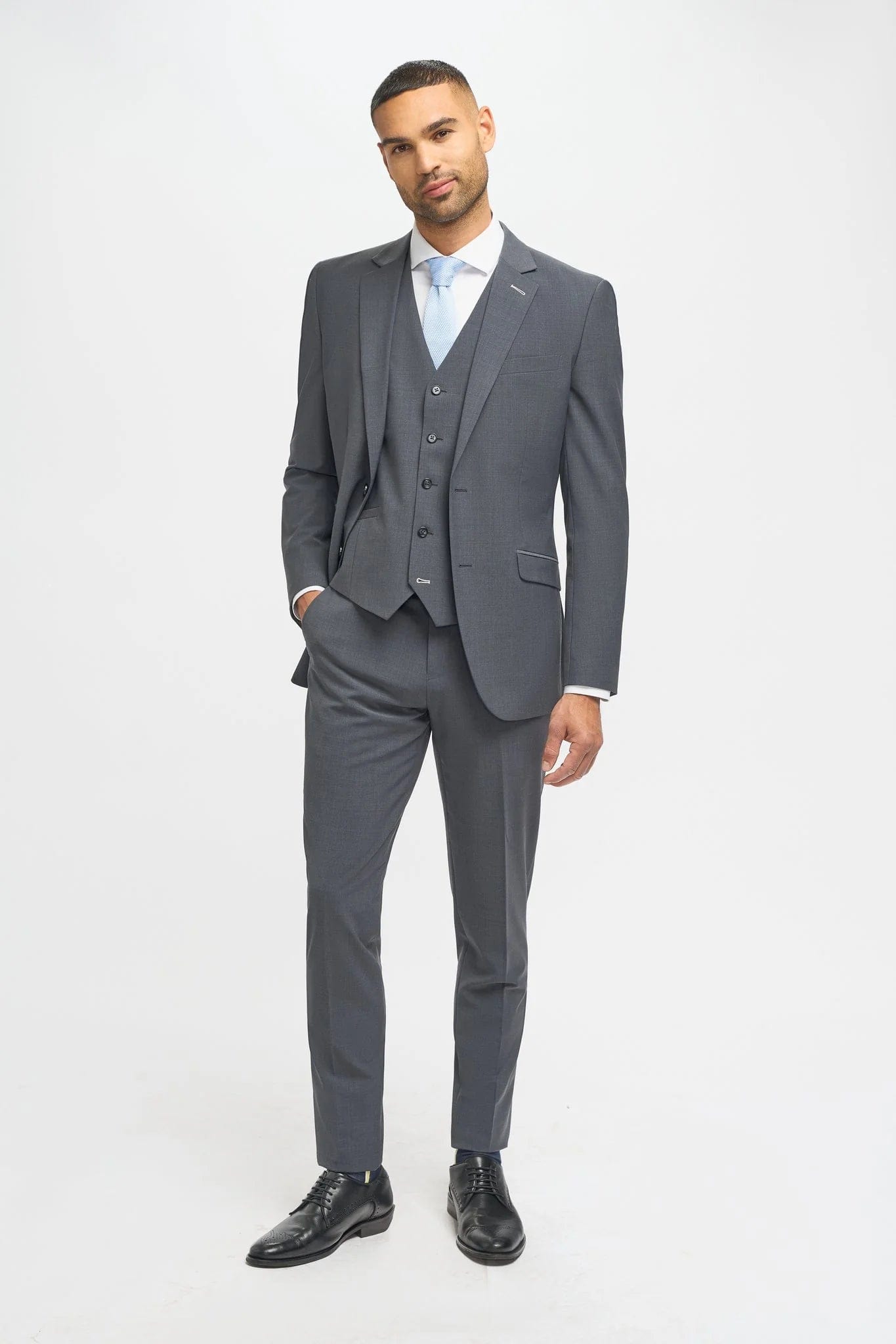 BOND CHARCOAL 3-PIECE SUIT