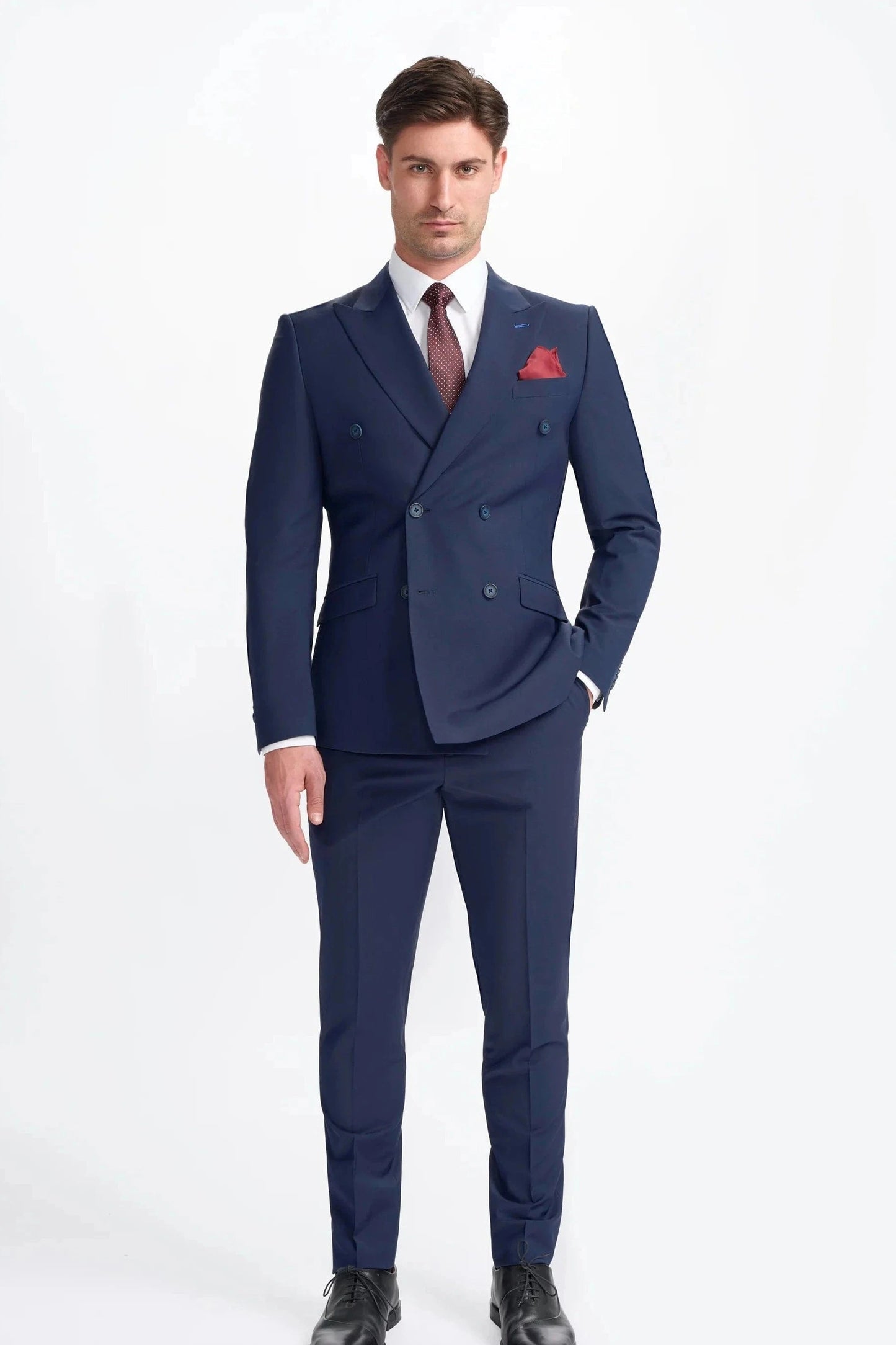 BOND NAVY DOUBLE BREASTED 2-PIECE SUIT