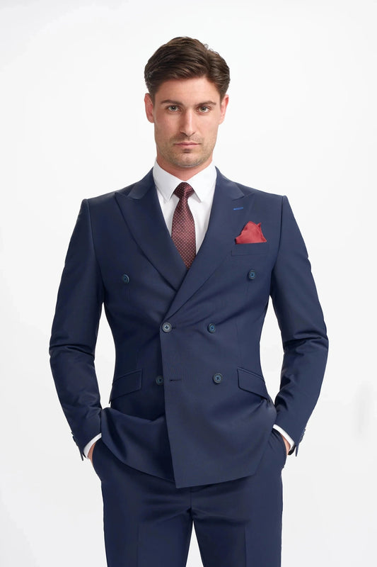 BOND NAVY DOUBLE BREASTED 2-PIECE SUIT