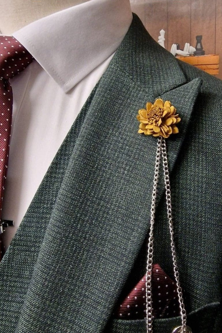 Gold flower best sale lapel pin