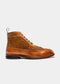 BOSWORTH TAN LEATHER BROGUE BOOTS