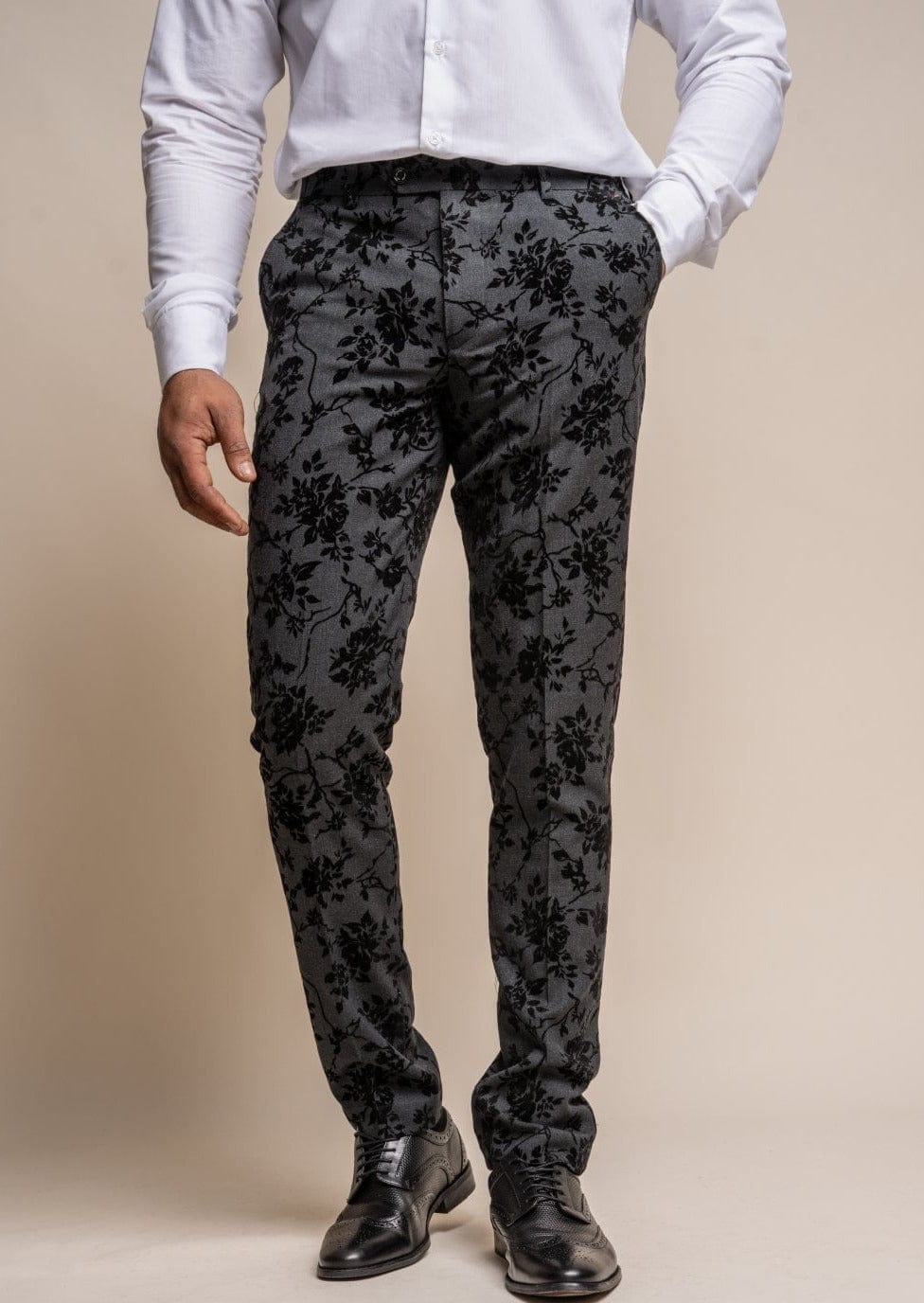 Ailaa pretty black floral jogger/trousers (one size 18 to 24) Mustard –  Orlabysclothing.com