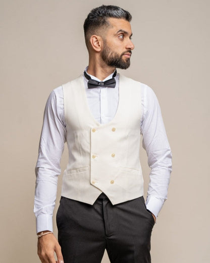 MARCO CREAM SCOOP WAISTCOAT