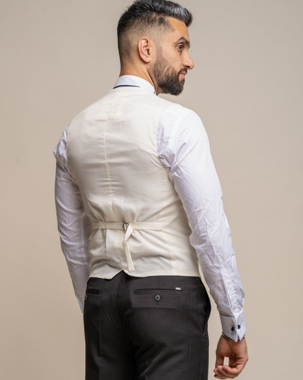 MARCO CREAM SCOOP WAISTCOAT