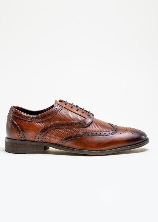 ORLEANS BROWN LEATHER BROGUE SHOES